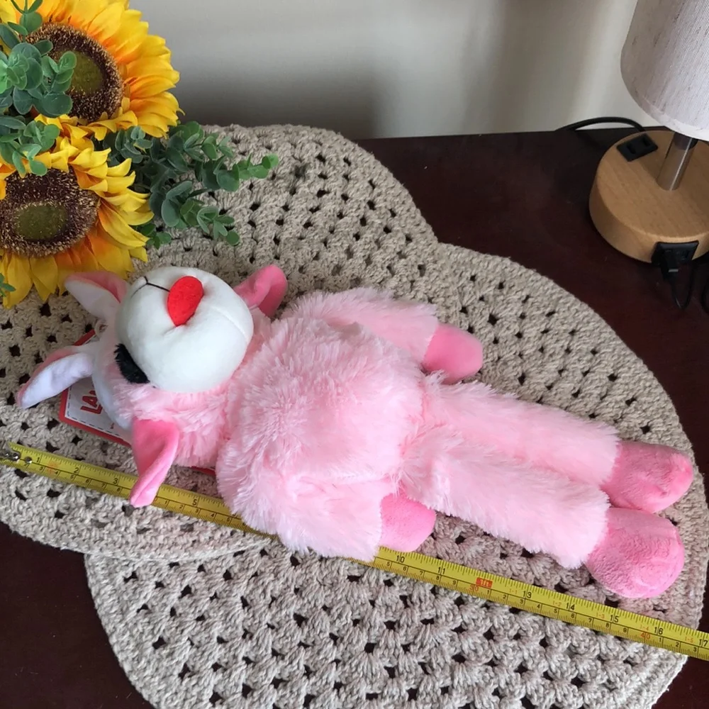 Pink Plush EASTER Lamb Chop DOG Toy